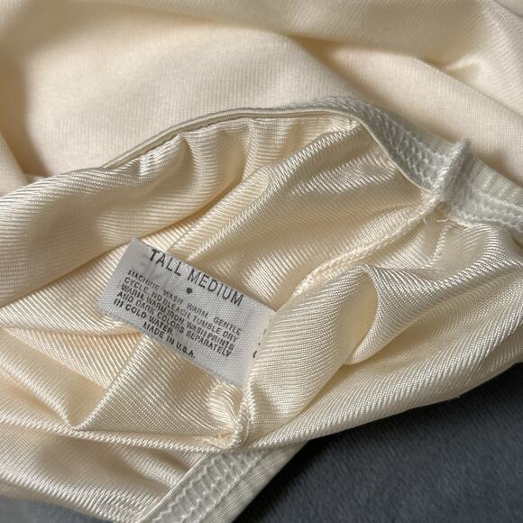 Vintage Lorraine Half Slip Skirt Size Tall Medium Ivory Trim A Length USA Made - Picture 6 of 6